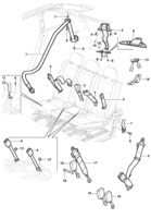Internal finishing Chevrolet Montana Rear seat belt - Meriva