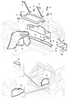 Acabamento interno Chevrolet Meriva Acabamento do compartimento de cargas - Hatch