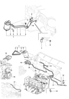 Combustível, admissão e escapamento Chevrolet Corsa novo 02/ Reservatório de vapor canister -Meriva