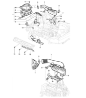 Fuel system, air intake and exhaust Chevrolet Corsa novo 02/ Engine air filter gasoline/alcool 1.8 engine - 8 valves