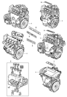 Engine and clutch Chevrolet Montana Complete and partial engine - Gasoline - Alcool
