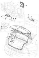 Body Chevrolet Meriva Luggage compartment lid - Sedan