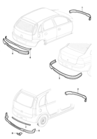Acesórios Chevrolet Corsa novo 02/ Accesorios - Spoiler delantero y trasero