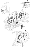 Acabamiento interno Chevrolet Meriva Acabado interior de la carrocería - Sedan/Hatch