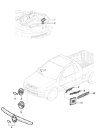 Acabamento externo Chevrolet Meriva Emblemas e decalques dianteiro e lateral - Pick-up