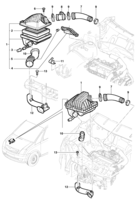 Combustível, admissão e escapamento Chevrolet Corsa novo 02/ Filtro de ar - Motor 1.7 diesel exportação