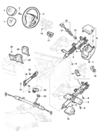Front suspension and steering system Chevrolet Meriva Steering column and steering wheel - Sedan/Hatch/Pick-up
