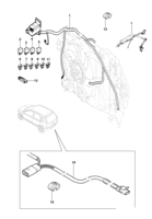 Electrical system Chevrolet Montana Radiator fan motor harness