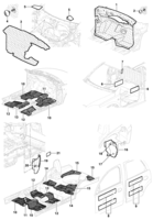 Acabamiento interno Chevrolet Corsa novo 02/ Aislantes e insonorización - Sedan/Hatch