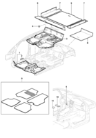 Acabamento interno Chevrolet Montana Tapetes do assoalho e porta-malas - Meriva