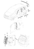 Acabamento externo Chevrolet Meriva Acabamento externo lateral e traseiro - Meriva