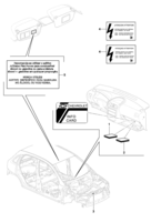 Acabamento externo Chevrolet Meriva Etiquetas e manuais
