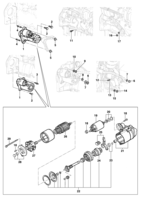 Sistema elétrico do motor Chevrolet Meriva Motor de partida - DELCO