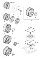 Front suspension and steering system Chevrolet Montana Wheels and caps - Meriva