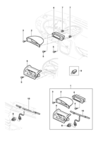 Instruments, audio, air conditioner and wiper Chevrolet Corsa novo 02/ Instrument panel display - Sedan/Hatch/Pick-up