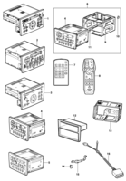 Instruments, audio, air conditioner and wiper Chevrolet Montana Radio