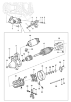 Sistema elétrico do motor Chevrolet Kadett Motor de partida e fixação