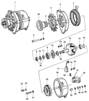 Sistema elétrico do motor Chevrolet Kadett Alternador - BOSCH
