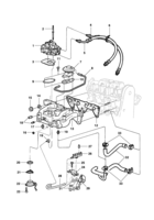 Fuel system, air intake and exhaust Chevrolet Kadett Intake manifold - EFI