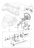 Front suspension and steering system Chevrolet Kadett Steering wheel and fixed steering column
