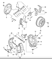 Brakes Chevrolet Kadett Rear drum brake