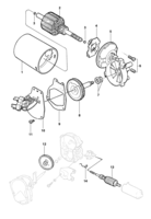 Instrumentos, audio, aire acondicionado y limpiador Chevrolet Kadett Componentes del motor del limpia parabrisias y cristal trasero