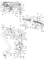 Acabamiento interno Chevrolet Kadett Cubierta y componentes del tablero de instrumentos