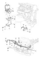 Front suspension and steering system Chevrolet Kadett Power steering - Carburator and TBI injection