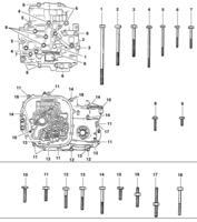 Transmission Chevrolet Kadett Housing bolts and valves body automatic transmission