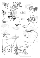 Instruments, audio, air conditioner and wiper Chevrolet Kadett Audio system