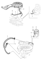 Cooling and lubrication Chevrolet Monza Defletor de ventilação do motor