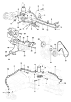 Suspensión delantera y dirección Chevrolet Monza Reservatório de óleo e mangueiras da direção hidraúlica com injeção eletrônica MPFI