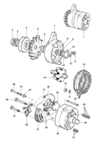 Sistema elétrico do motor Chevrolet Monza Alternadores 35/45/65A - Arno
