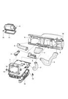 Instrumentos, audio, ar condicionado e limpador Chevrolet Monza Dutos de ar do painel com ar condicionado
