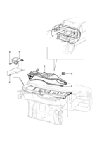 Instruments, audio, air conditioner and wiper Chevrolet Monza Defletor e grade de ventilação