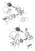 Instruments, audio, air conditioner and wiper Chevrolet Monza Componentes do motor do limpador do pára-brisa