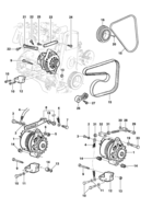 Engine electrical system Chevrolet Omega 93/98 Engine alternator mounting - 4 cylinder