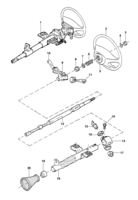 Front suspension and steering system Chevrolet Omega 93/98 Permanent steering column components