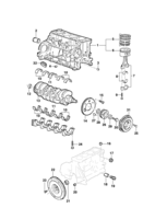 Engine and clutch Chevrolet Omega 93/98 Engine cylinder block - 4 cylinder 2.0/2.2 l
