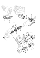 Engine electrical system Chevrolet Omega 93/98 Engine starter motor mounting - 6 cylinder