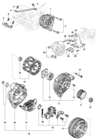 Engine electrical system Chevrolet Omega 99/ Alternador 120A