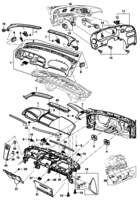 Acabamiento interno Chevrolet Omega 99/ Cobertura do painel de instrumentos