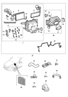 Instruments, audio, air conditioner and wiper Chevrolet Omega 99/ Módulo e componentes do ar condicionado 2008/