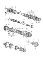 Transmission Chevrolet Opala Componentes da transmissão mecânica de 4 velocidades MY6