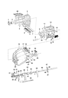 Transmissão Chevrolet Opala Carcaça e mecanismo da transmissão mecânica de 5 velocidades MY7 ano 1992 4cil.