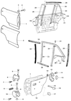 Carrocaria Chevrolet Opala Porta traseira e componentes