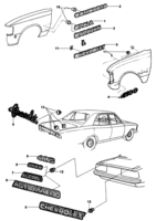 Acabamento externo Chevrolet Opala Emblemas