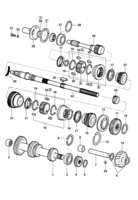 Transmisión Chevrolet Opala Componentes da transmissão mecânica de 4 velocidades M20
