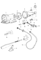 Transmisión Chevrolet Opala Carcaça- estensão e cabo do velocímetro da transmissão automática M41