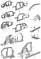 Body Chevrolet Opala Painel lateral e estrutura interna